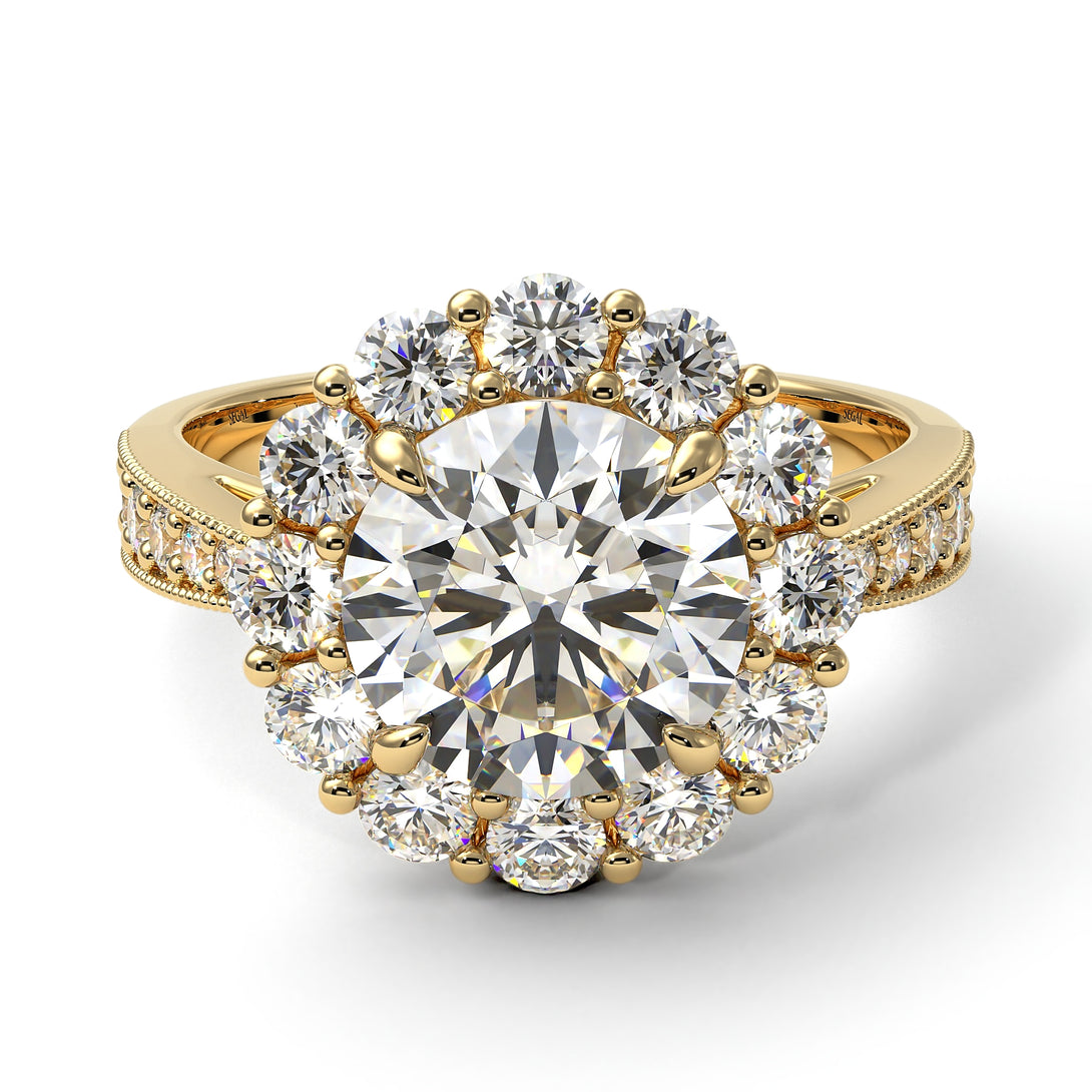 Diamond Round Halo Engagement Ring - Unity No. 1