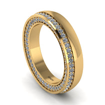 1.2Ct Diamond Double Halo Wedding Band - Lux No. 1 image 1