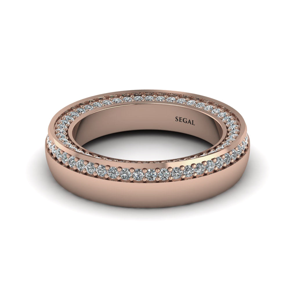 1.2Ct Diamond Double Halo Wedding Band - Lux No. 2