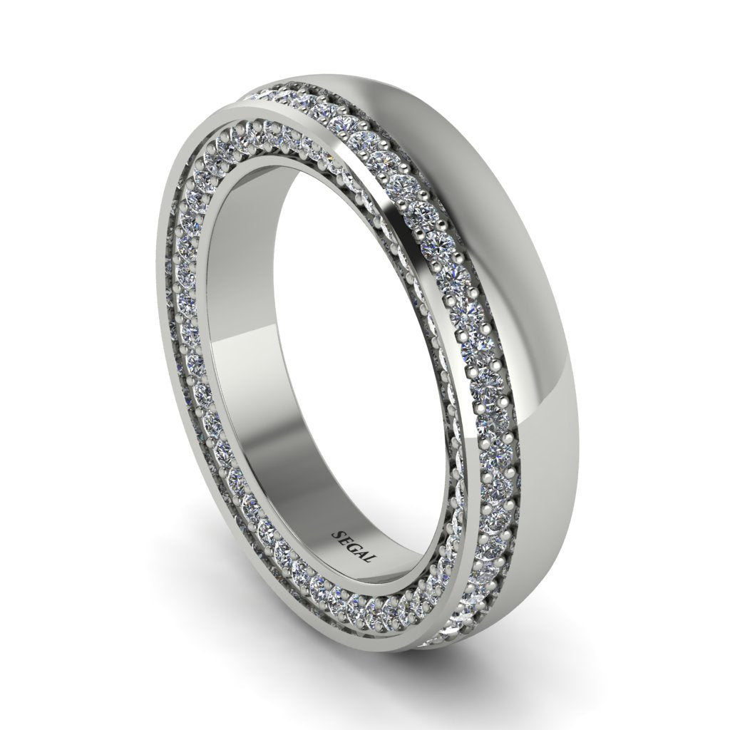 1.2Ct Diamond Double Halo Wedding Band - Lux No. 3