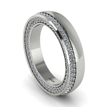 1.2Ct Diamond Double Halo Wedding Band - Lux No. 3 image 1