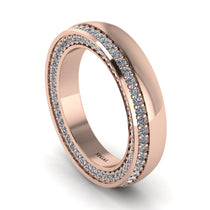 1.2Ct Diamond Double Halo Wedding Band - Lux No. 2 image 1