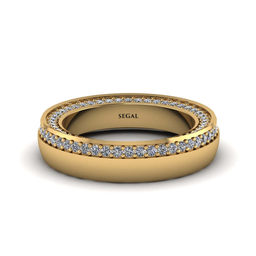 1.2Ct Diamond Double Halo Wedding Band - Lux No. 1