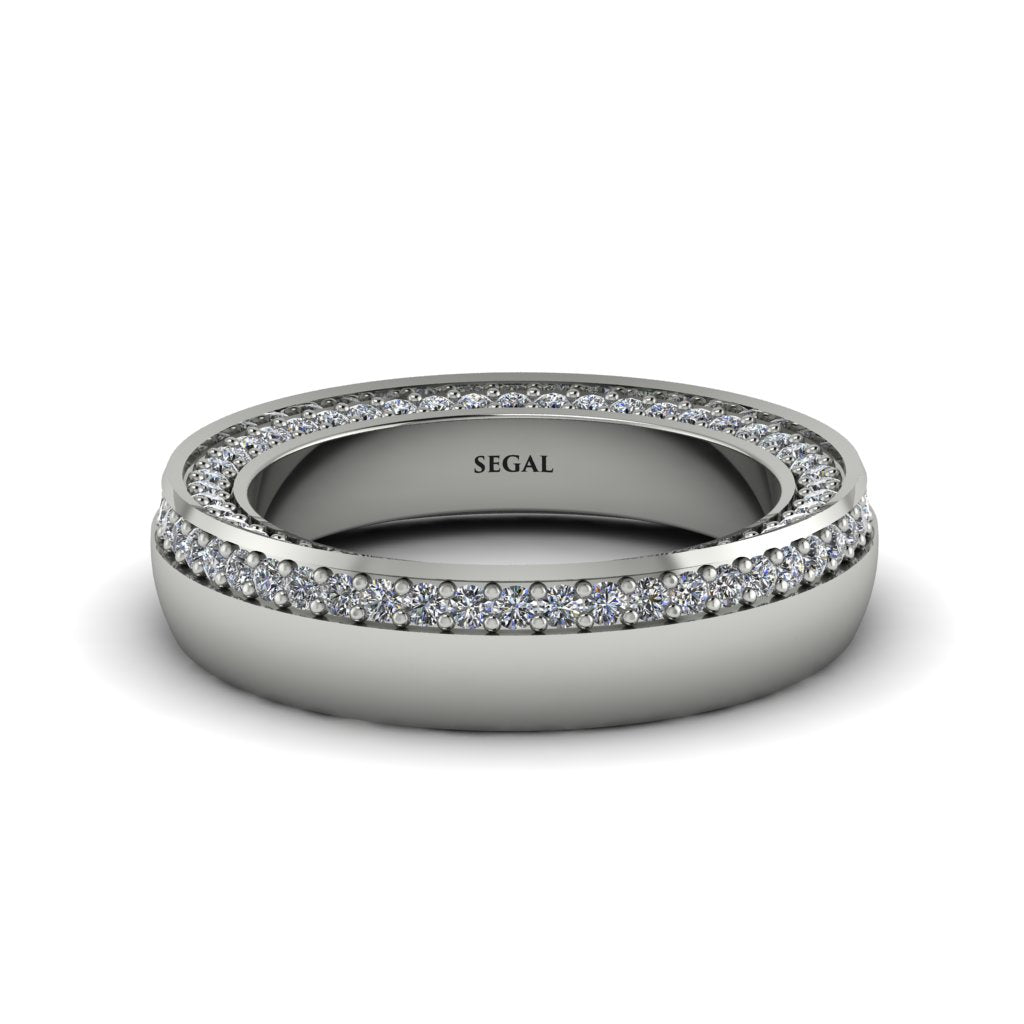 1.2Ct Diamond Double Halo Wedding Band - Lux No. 3
