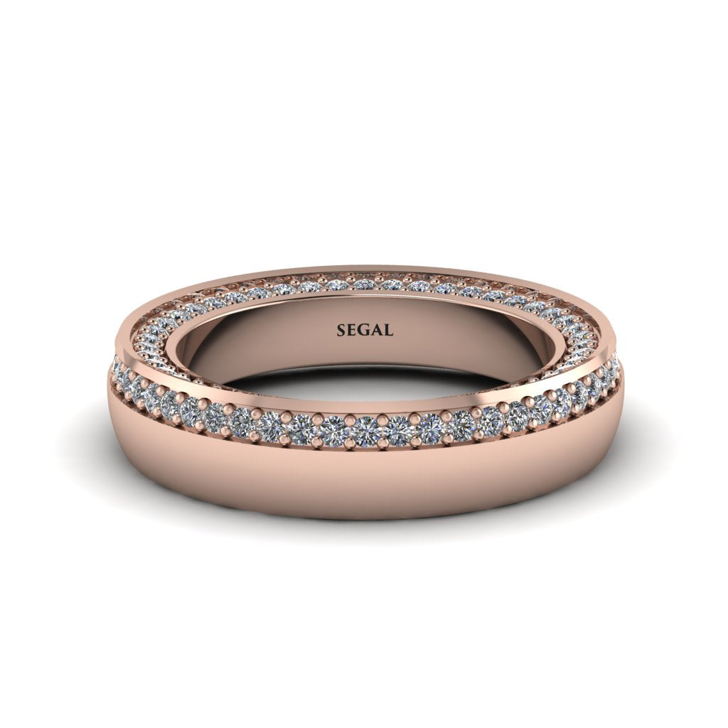 1.2Ct Diamond Double Halo Wedding Band - Lux No. 2