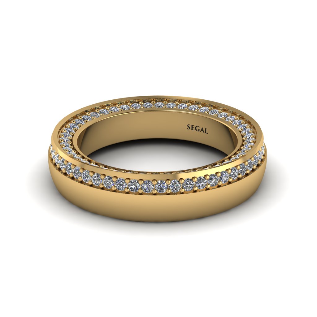 1.2Ct Diamond Double Halo Wedding Band - Lux No. 1