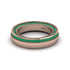 1.2Ct Emerald Double Halo Wedding Band - Lux No. 5