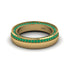 1.2Ct Emerald Double Halo Wedding Band - Lux No. 4