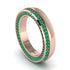 1.2Ct Emerald Double Halo Wedding Band - Lux No. 5 image 1
