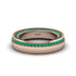 1.2Ct Emerald Double Halo Wedding Band - Lux No. 5