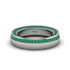 1.2Ct Emerald Double Halo Wedding Band - Lux No. 6 image 3