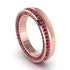 1.2Ct Ruby Double Halo Wedding Band - Lux No. 11