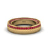 1.2Ct Ruby Double Halo Wedding Band - Lux No. 10