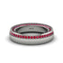 1.2Ct Ruby Double Halo Wedding Band - Lux No. 12 image 3