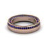 1.2Ct Sapphire Double Halo Wedding Band - Lux No. 14