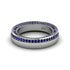1.2Ct Sapphire Double Halo Wedding Band - Lux No. 15 image 2