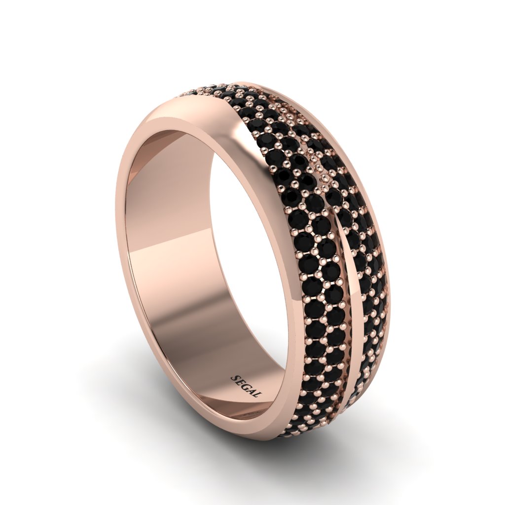 1.4Ct Black Diamond Eternity Wedding Ring - Merritt No. 38