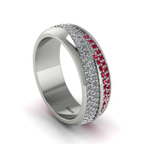 1.4Ct Diamond & Ruby Eternity Wedding Ring - Merritt No. 48 image 1