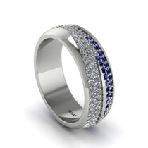 1.4Ct Diamond & Sapphire Eternity Wedding Ring - Merritt No. 63 image 1