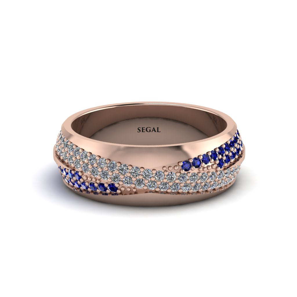 1.4Ct Diamond & Sapphire Eternity Wedding Ring - Merritt No. 62