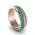 1.4Ct Emerald & Diamond Eternity Wedding Ring - Merritt No. 5