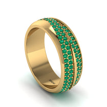 1.4Ct Emerald Eternity Wedding Ring - Merritt No. 19 image 1