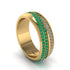 1.4Ct Emerald & Diamond Eternity Wedding Ring - Merritt No. 4