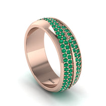 1.4Ct Emerald Eternity Wedding Ring - Merritt No. 20 image 1