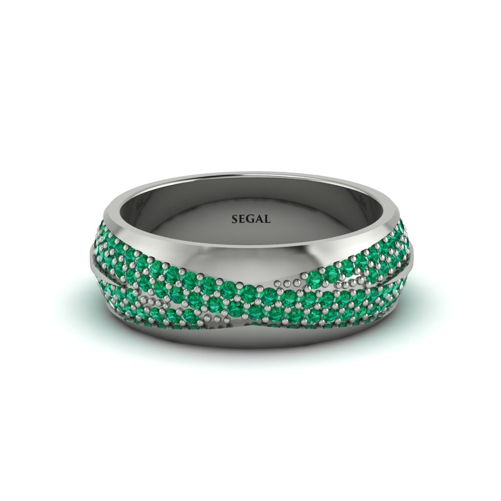 1.4Ct Emerald Eternity Wedding Ring - Merritt No. 21