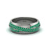 1.4Ct Emerald Eternity Wedding Ring - Merritt No. 21