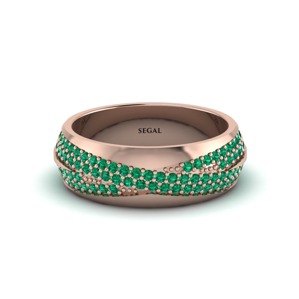 1.4Ct Emerald Eternity Wedding Ring - Merritt No. 20