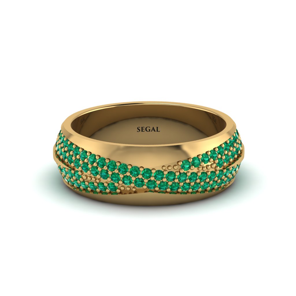 1.4Ct Emerald Eternity Wedding Ring - Merritt No. 19