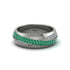 1.4Ct Emerald & Diamond Eternity Wedding Ring - Merritt No. 6 image 2