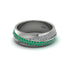 1.4Ct Emerald & Diamond Eternity Wedding Ring - Merritt No. 6