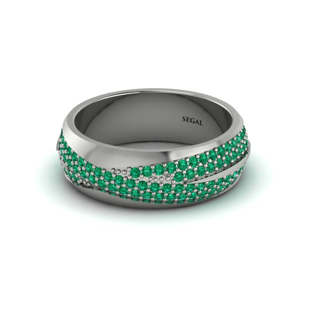 1.4Ct Emerald Eternity Wedding Ring - Merritt No. 21