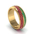 1.4Ct Ruby & Emerald Eternity Wedding Ring - Merritt No. 25 image 1