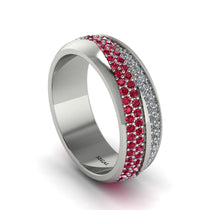 1.4Ct Ruby & Diamond Eternity Wedding Ring - Merritt No. 12 image 1