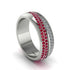 1.4Ct Ruby & Diamond Eternity Wedding Ring - Merritt No. 12 image 1
