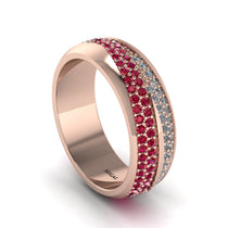 1.4Ct Ruby & Diamond Eternity Wedding Ring - Merritt No. 11 image 1