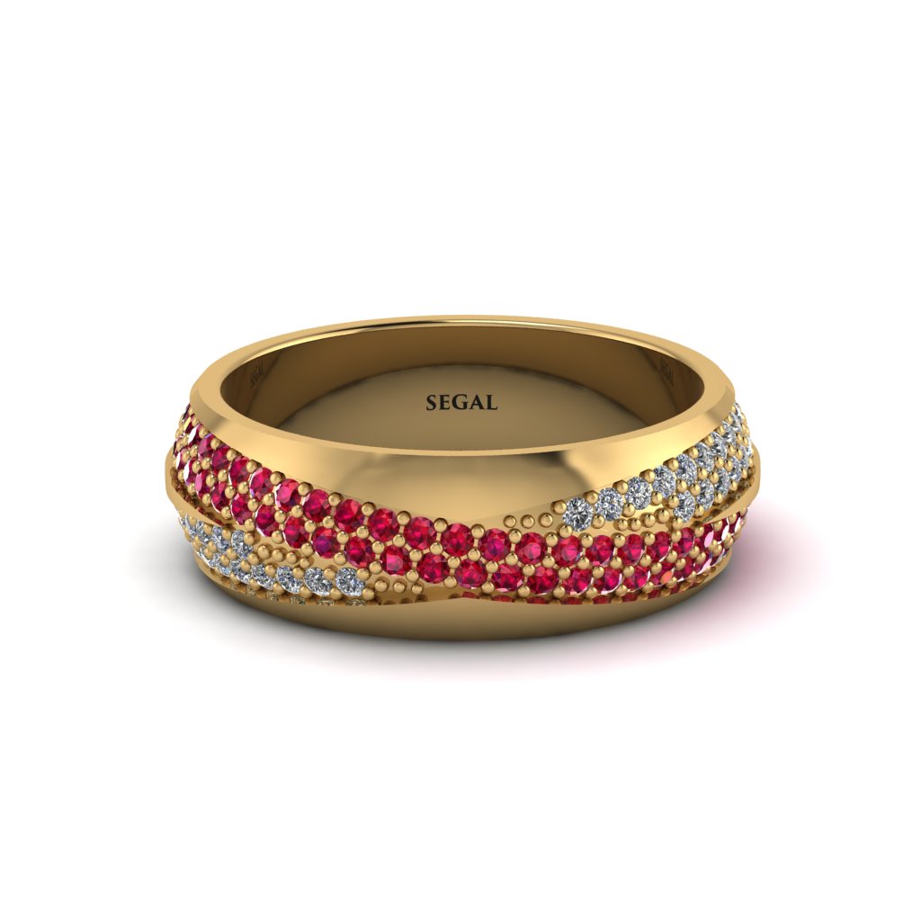 1.4Ct Ruby & Diamond Eternity Wedding Ring - Merritt No. 10