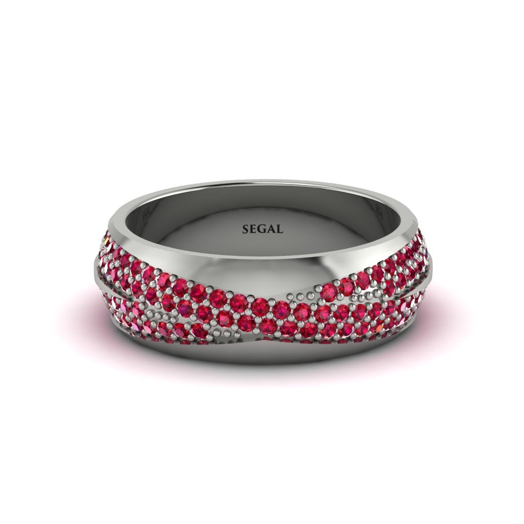 1.4Ct Ruby Eternity Wedding Ring - Merritt No. 57