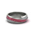1.4Ct Ruby & Diamond Eternity Wedding Ring - Merritt No. 12