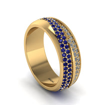 1.4Ct Sapphire & Diamond Eternity Wedding Ring - Merritt No. 13 image 1