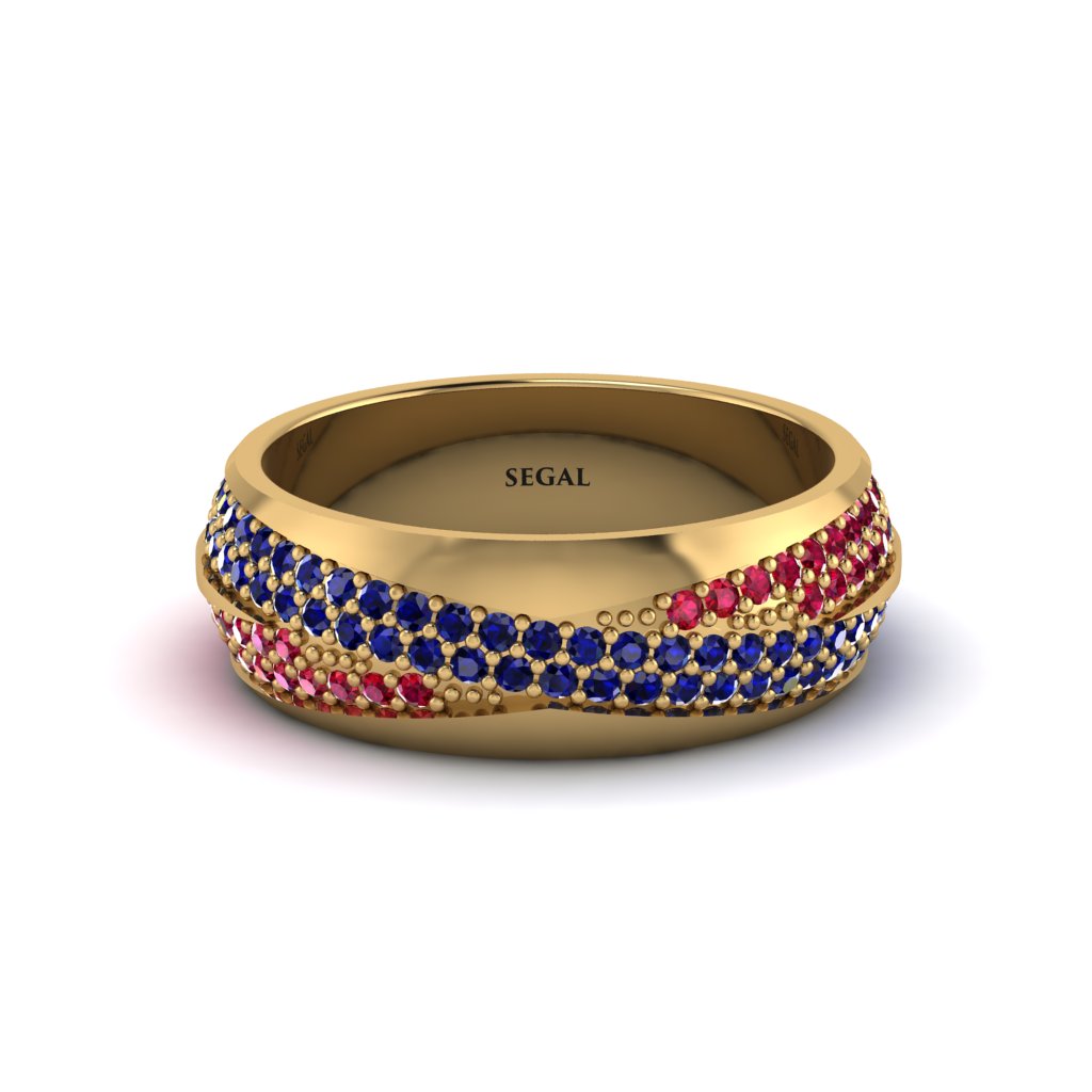 1.4Ct Sapphire & Ruby Eternity Wedding Ring - Merritt No. 58