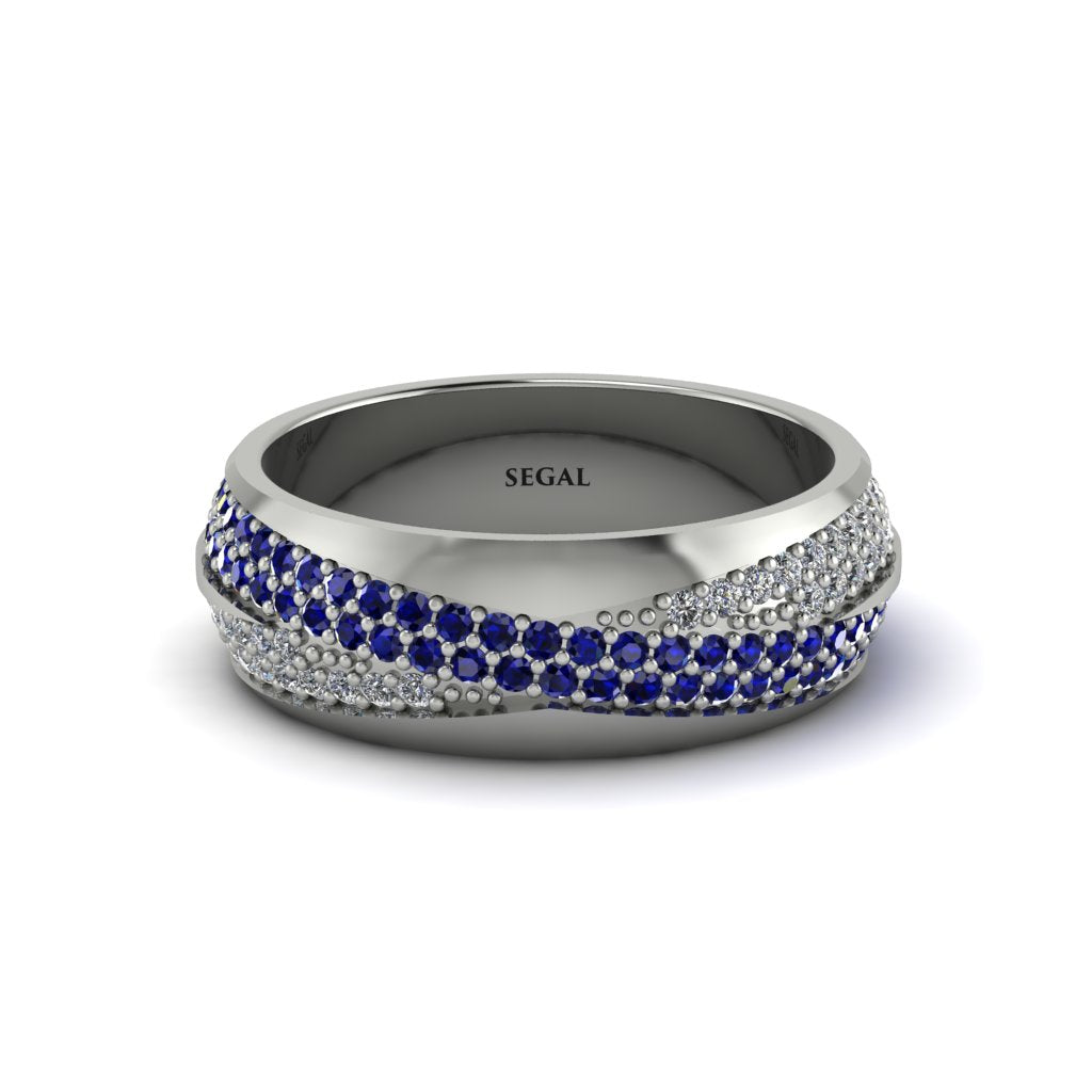 1.4Ct Sapphire & Diamond Eternity Wedding Ring - Merritt No. 15