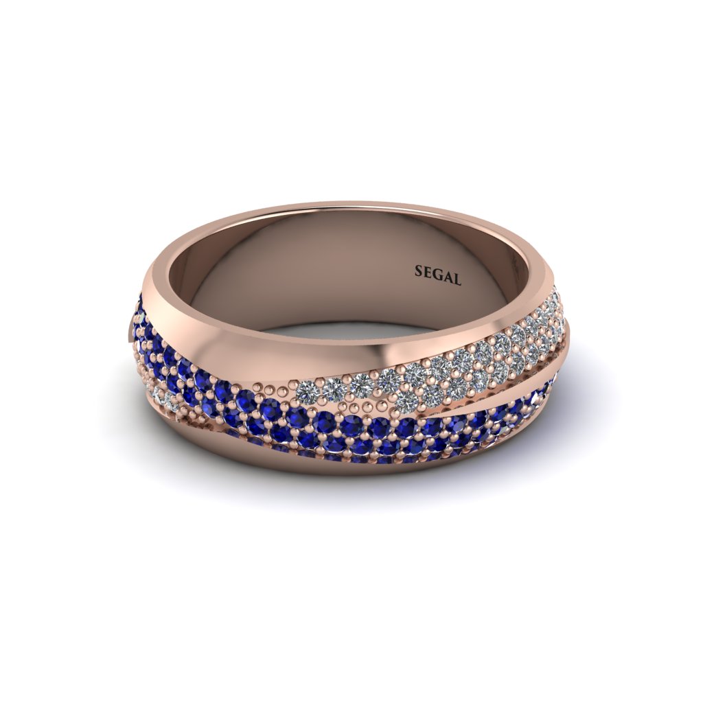 1.4Ct Sapphire & Diamond Eternity Wedding Ring - Merritt No. 14