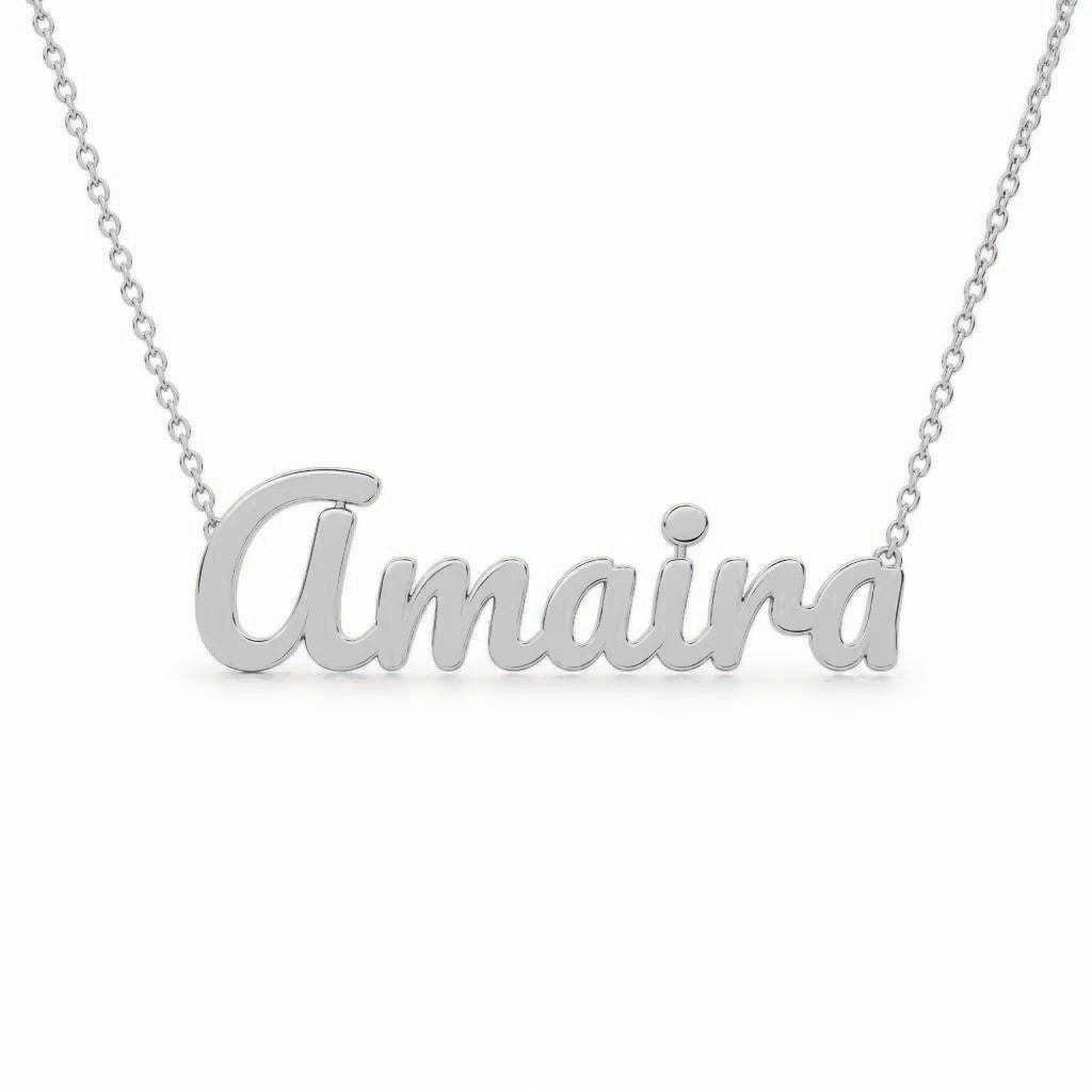 Gold Name Necklace – Amaira | 14K Solid Gold