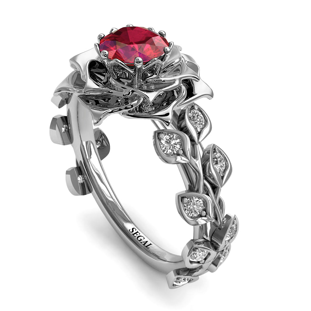 Rose Flower And Leaves - Diana no. 9