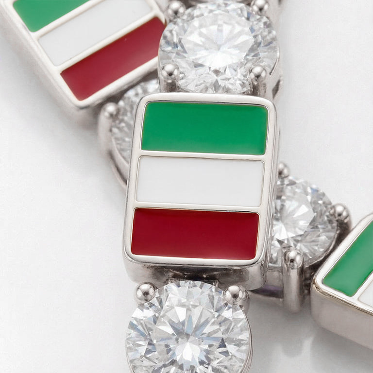 Diamond Tennis Bracelet with Italy Flag no. 3