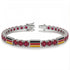 Ruby Tennis Bracelet with Germany Flag no. 12